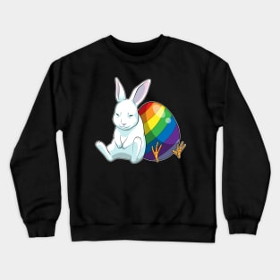 Bunny Easter Easter egg Rainbow Crewneck Sweatshirt